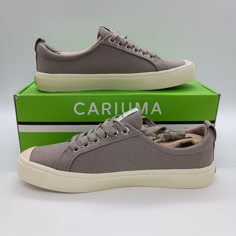 Cariuma OCA Low Mystic Grey Canvas Sneakers Mens 8 Womens 9.5 Low Top Shoes NEW